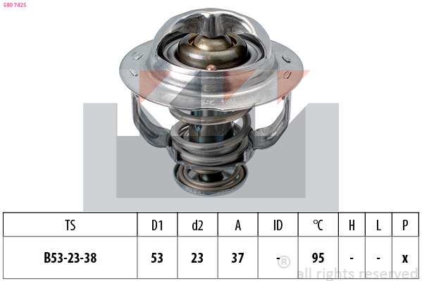 Termostat chladenia KW
